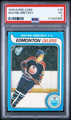Wayne Gretzky Rookie RC HOF 1979 O-PEE-CHEE OPC #18 recién graduado PSA 3 Foto 1 de 2