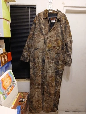Walls Black Duck Insulated Coveralls Men's 2XL Realtree Quilted Camo Camouflage - Image 1 of 4