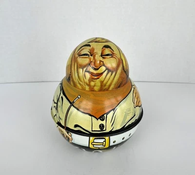 Figura de colección Bristol Ware Roly Poly Cowboy Tin Mayo’s Cut Plug Tobacco Tin Foto 1 de 4