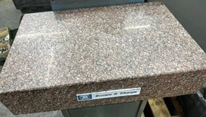 Brown & Sharpe 18” X 12” X 4” Pink Granite Surface Plate - Picture 1 of 14