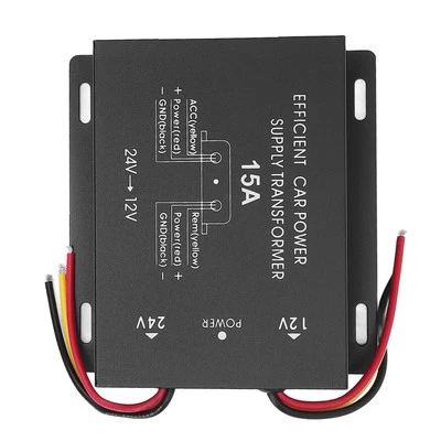 ✈15A 180W 24V-12V DC Voltage Converter Powerful Car Power Supply Voltage - Image 1 of 4