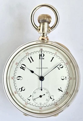 WALTHAM STERLING SILVER CHRONOGRAPH STOP WATCH – 1886 - RARE - Image 1 of 4