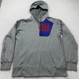 Nike NFL New York Giants Gray Blue Mens XL Fleece Swoosh Pullover Hoodie - Picture 1 of 8