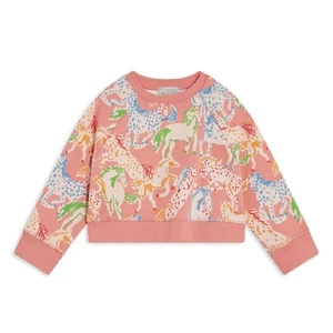 Stella McCartney Girls Horse Printed Oversize Sweatshirt, Size 8Y - Picture 1 of 2