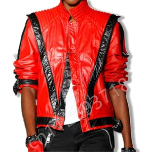 Michael Jackson Thriller Disfraces Chaqueta de Cuero Rojo Adultos Halloween Navidad - Imagen 1 de 7