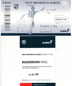 BOLETO: West Brom v Portsmouth 2004/2005 - CAJA DE DIRECTORES + Hospitalidad - Imagen 1 de 1