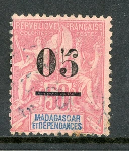 French Colonies 1902 Madagascar 5¢/50¢ Carmine Scott #48 VFU I295 - Picture 1 of 6
