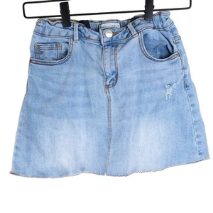 Zara Kids Girls Distressed Denim Mini Skirt, 12 - Picture 1 of 6