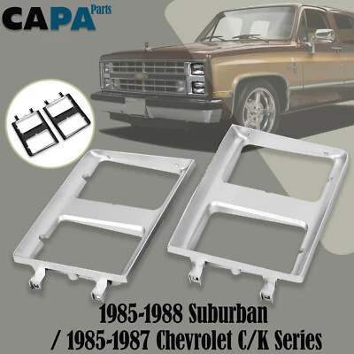 Headlight Door Bezels Set For 1985-1988 Suburban / 85-87 Chevy / GMC C/K Series Foto 1 de 4