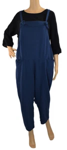 Ladies Italian Lagenlook Plain Casual Comfy All-in-One Jumpsuit Dungarees Pocket - Picture 1 of 37