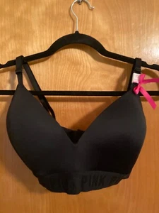 Victoria's Secret Wear Everywhere Inalámbrico Ligeramente Forrado Negro Talla 32DD - Imagen 1 de 5