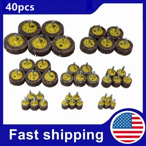 40pcs 1/4" Abrasive Flap Wheel Sander 8 Sizes Set, Rocaris 80 Grit Oxide Flap - Picture 1 of 12