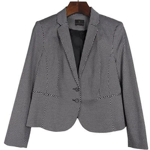 Worthington Blazer Black And White Diamond print Size 10 - Picture 1 of 8