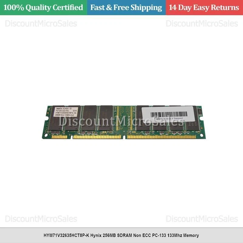 HYM71V32635HCT8P-K Hynix 256MB SDRAM Non ECC PC-133 133Mhz Memory - Image 1 of 1