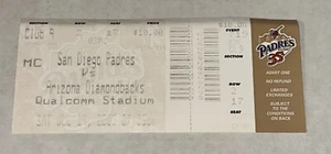 San Diego Padres Diamondbacks Qualcomm Stadium Box Office Ticket Stub 7/19/2003 - Picture 1 of 2