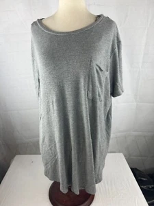 Women’s Destination Oversized Short Sleeve Maternity Pocket Shirt Size XXL Gray - Picture 1 of 3