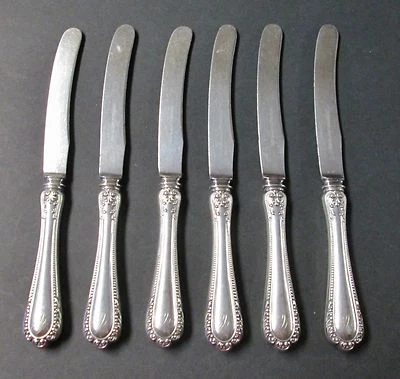 EMPIRE 1880 Gorham Plateado 6 Mango Hueco Naranja Cuchillos C Monogramas Foto 1 de 4