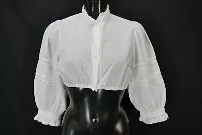 Gr.40 Dirndlbluse weiß Bluse für Dirndl C&A Baumwollmischung Spitze B10706 - Bild 1 von 4