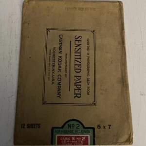 Eastman Kodak Company Rochester, NY Sensitized Paper 5 X 7 No 2 Negatives Env. - Picture 1 of 4