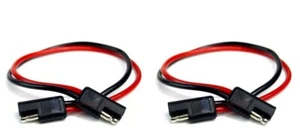2 Pieces 12 Gauge 12" Quick Disconnect Power Cable 2 Pin Wire Harness - Picture 1 of 9