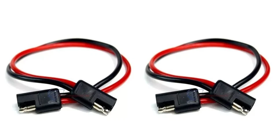 2 Pieces 12 Gauge 12" Quick Disconnect Power Cable 2 Pin Wire Harness - Image 1 of 4