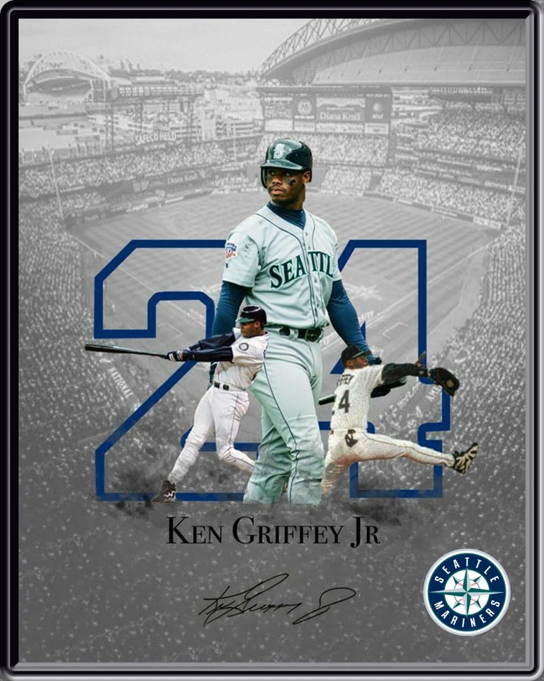 KEN GRIFFEY JR. 8X10 GLOSSY PHOTO SEATTLE MARINERS LEGEND THE KID - Image 1 of 1