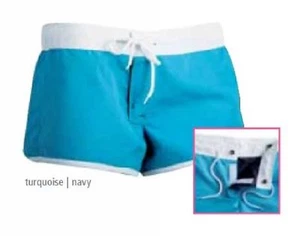 J.&Nicholson Marken DAMEN Wende Shorts Hot Pants NEU Türkis Blau in S - Picture 1 of 3