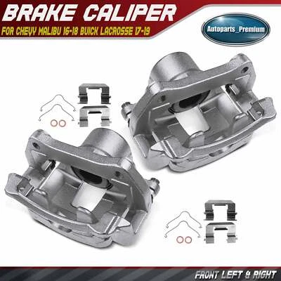 Par de pinzas de freno delanteras con soporte para Chevy Equinox Malibu Buick GMC Terrain Foto 1 de 4