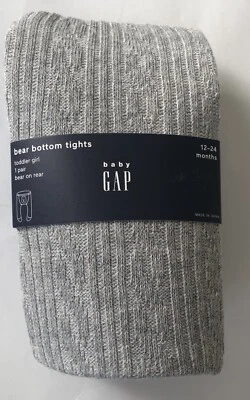 NUEVO CON ETIQUETAS MEDIAS BABY GAP Gris Oso Parte Inferior NUEVAS 12-24 Meses Foto 1 de 2