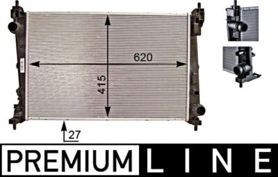 MAHLE Radiator For ABARTH ALFA ROMEO CHRYSLER FIAT LANCIA OPEL 94-18 51896964 - Изображение 1 из 4