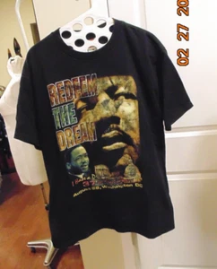 Martin Luther King Jr Black 2-side T Shirt-Redeem The Dream/I Have A Dream XL - Picture 1 of 4