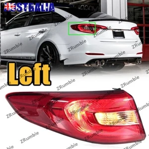 Left Side Tail Light For Hyundai Sonata 2015-2017 Outer LED Turn Signal Lamp - Picture 1 of 23