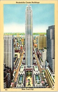 Rockefeller Center Buildings, New York City, New York Postcard - Picture 1 of 2