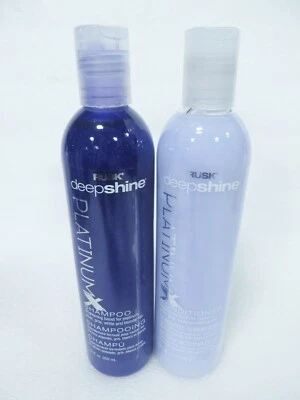 RUSK DEEPSHINE PLATINUM X  SHAMPOO & CONDITIONER 12 oz Duo! - Image 1 of 2
