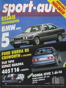 SPORT AUTO n°313 02/1988 405 T16 DAKAR FORD SIERRA RS COSWORTH HONDA CIVIC 1.6i - Imagen 1 de 1