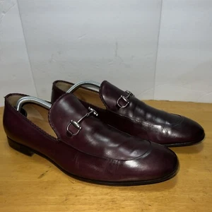 Mocasín De Colección GUCCI 100% Auténtico Cuero Brixton Jordaan Borgoña Granate Talla 9 - Imagen 1 de 15