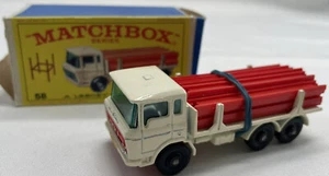 Matchbox Lesney 58-C DAF Girder Truck BPW Red Plastic Type E Box - Picture 1 of 7