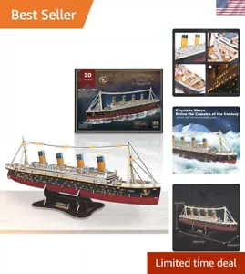 Intricate 3D Titanic Puzzle with Lights - Elegant Desk Decoration & Gift Idea - Picture 1 of 9