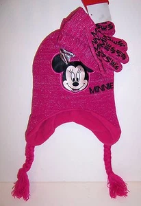Disney MINNIE MOUSE Rosa Brillante SOMBRERO GORRO Gorra y GUANTES JUEGO Guantes Trenzas ¡NUEVO!¡! - Imagen 1 de 4