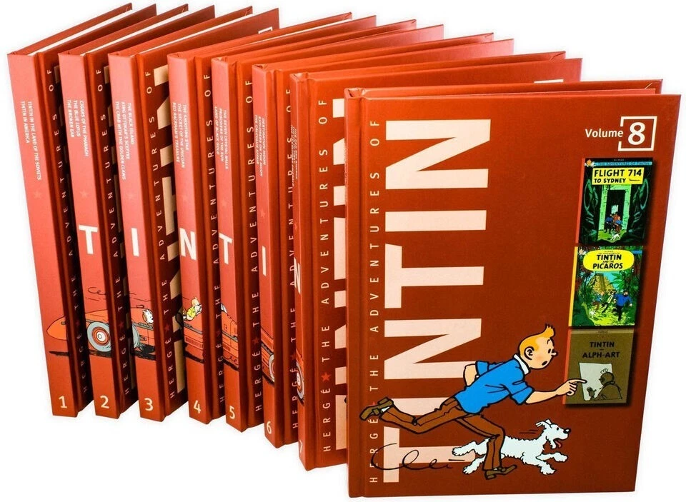 The Adventures of Tintin 8 Books Collection Set by Hergé Hardback - Image 1 of 3