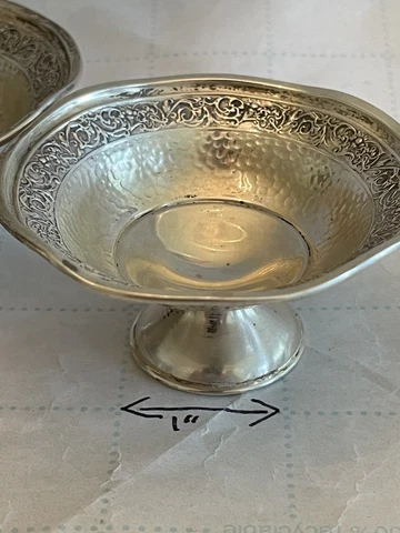 Webster Co. Sterling Silver Individual Salt / Sugar dip bowl see photos Cover