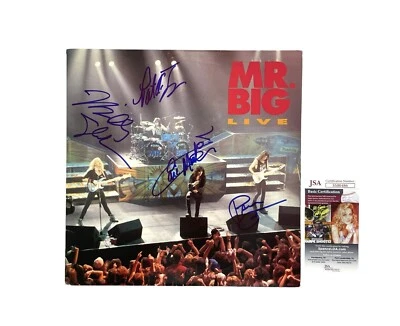 Mr. Big Rare FULL Band Signed Live Vinyl Paul Gilbert Pat Torpey Billy Sheehan - Image 1 of 4