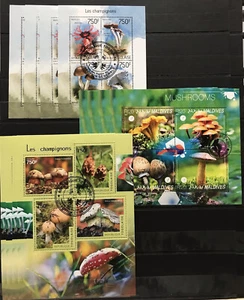 10x Mushrooms / Fungi / Flora / Nature - stamps -- CTO - D116 - Picture 1 of 1