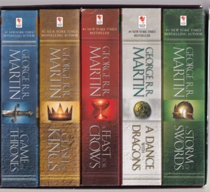A GAME OF THRONES 5 BOOK BOXED SET By George R.R. Martin (2013 MMPB){E6} - Picture 1 of 5