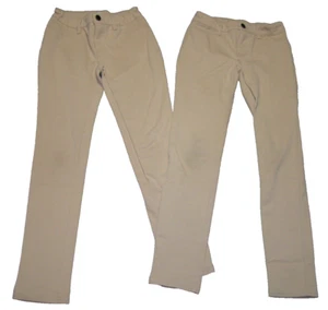 Lot of 2 GAP Kids Girls Size 8 Khaki Ponte School Uniform Pants - Picture 1 of 7