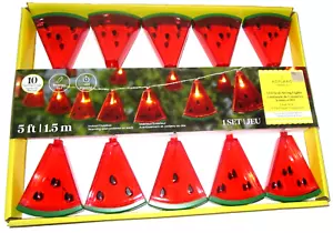 DEKORATIVES LED WASSERMELONEN-SAITENLICHT-SET ~ 6 FUSS beleuchtete Länge - batteriebetrieben - Bild 1 von 1