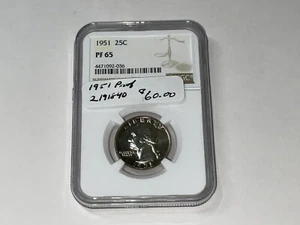 1951-P Washington Quarter NGC PF 65 - Picture 1 of 4