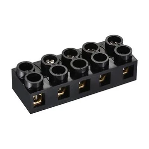 3pcs Terminal Block 500V 60A Dual Row 5 Positions Screw Electric Barrier Strip - Picture 1 of 6