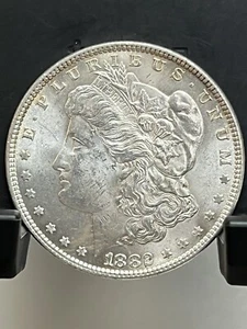 Gema de dólar de plata Morgan 1882-P brillante sin circular estado como nuevo DMPL CW brillo - Imagen 1 de 2