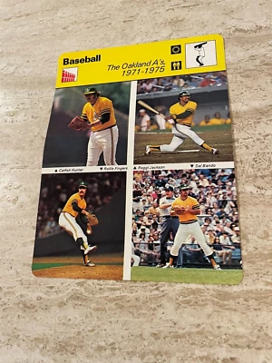 Tarjeta Sportscaster 1977 #14-09 (B) 1971-75 Oakland A's - 3 HOFers - MT Foto 1 de 2